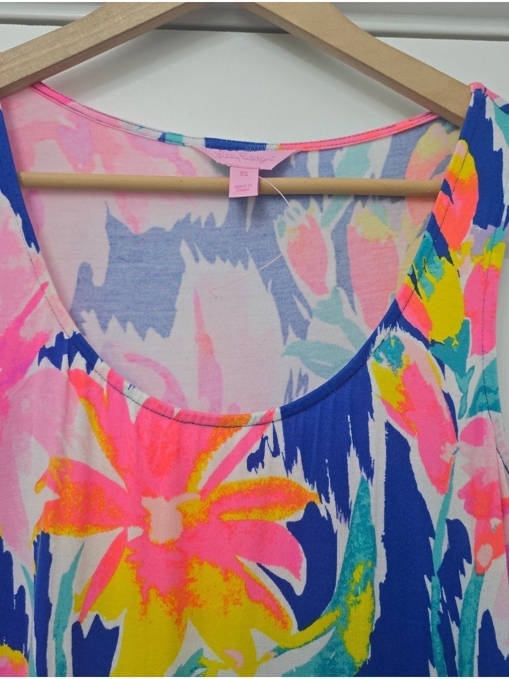 Lilly Pulitzer Natalia Blue Tropical Floral Maxi Dress Size XS - Picture 5 of 12